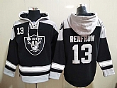 Raiders 13 Hunter Renfrow Black All Stitched Pullover Hoodie,baseball caps,new era cap wholesale,wholesale hats